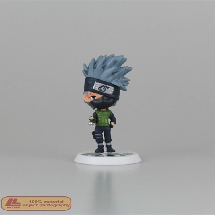 Anime ninja Shippuden Kakash Zabuza Haku 6pcs cute PVC Action Figure