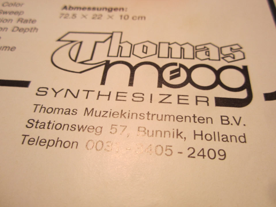 MOOG SYNTHESIZER PROSPEKT BROCHURE 1973 THOMAS ORGEL ORIGINAL KEYBORD - Bild 3 von 4