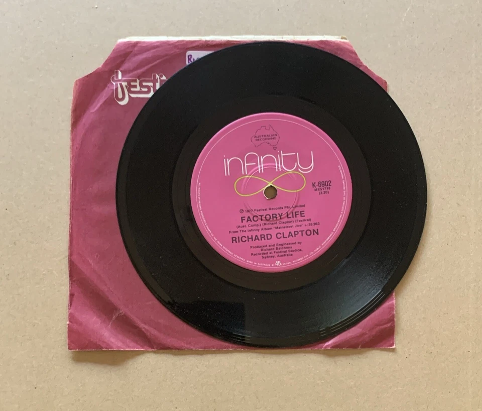 Richard Clapton - Deep Water / Factory Life 7” Vinyl Single 1977 - Image 4 of 4