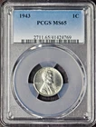 1943 Lincoln Steel Wheat Cent - PCGS MS65 - ✪COINGIANTS✪