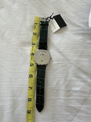 Gucci YA157414 Grip 38MM Unisex Green Alligator Leather Watch