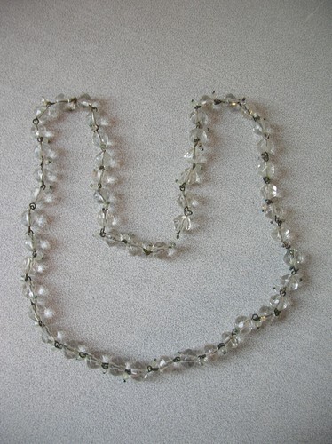 Collier Vintage Perles De Verre à Facettes - 4 Rangs - Noir - Occasion Superbe