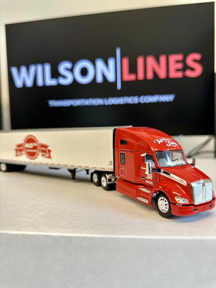 DCP First Gear 1/64 Kenworth T680 Wilson Lines Inc. Limited Anniversary Edition  - Image 2 of 4