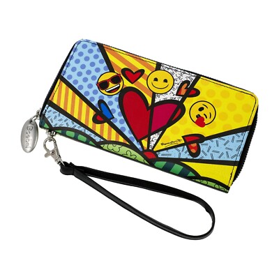 Tolle Geldbörse / Pouch Romero Britto Emoji ''A new day'' 19x10 neu