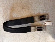 GIRTH BLACK Nylon English w/ Detachable Neoprene Lining Elastic Ends VGC 52"