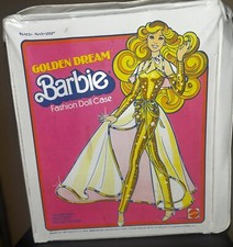 Vintage 1980 Golden Dream Barbie Doll Accessories Storage Case