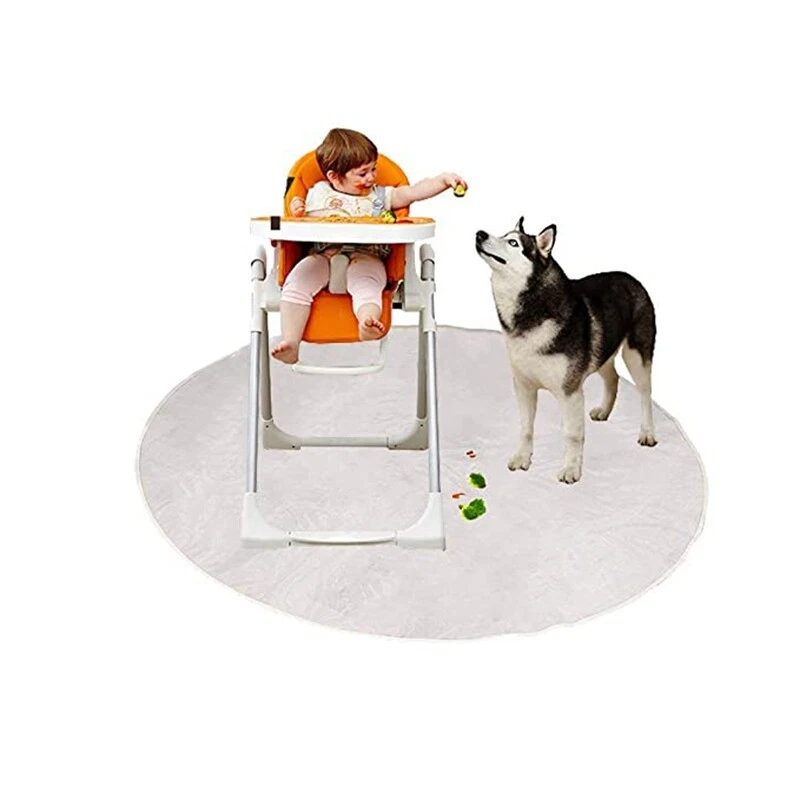 Mat For Under High Chair Arts Crafts Kids Toddler Washable Round