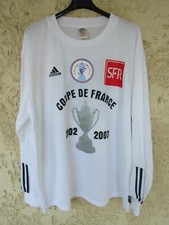 Maillot porté 11 COUPE DE FRANCE 2003 ADIDAS vintage blanc match worn shirt L/S