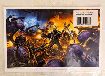 Warhammer Restposten A3 Art Black Library Poster Deathwatch Overkill Killteam OOP