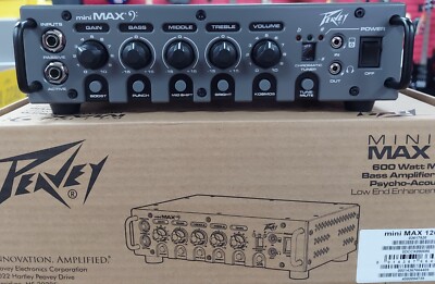 Peavey Max Series MiniMAX 600-Watt Mini Bass Amp Head - Gray 