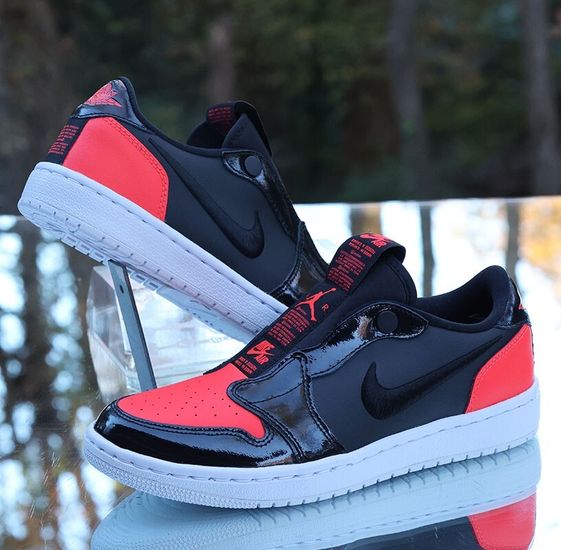 Nike Air Jordan 1 Low Slip Women's Size 7 Infrared Bred Nike Air Jordan 1 Low Slip Women's Size 7 Infrared Bred