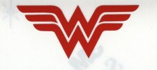 Highly Reflective Red Wonder Woman Logo Fire Helmet Window Decal