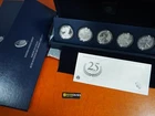 2011 P REVERSE PROOF SILVER EAGLE 5 COIN 25TH ANNIVERSARY SET W BOX/COA S W