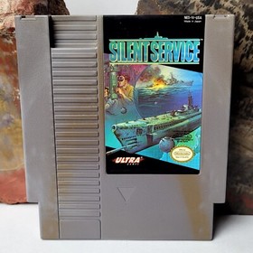 SILENT SERVICE NINTENDO ENTERTAINMENT SYSTEM NES VIDEO GAME CARTRIDGE 