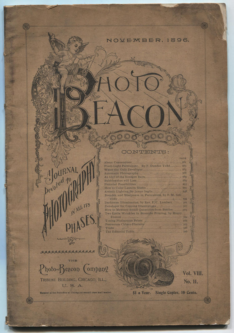 PHOTO BEACON CATALOG NOV. 1896 ORIGINAL. eBay