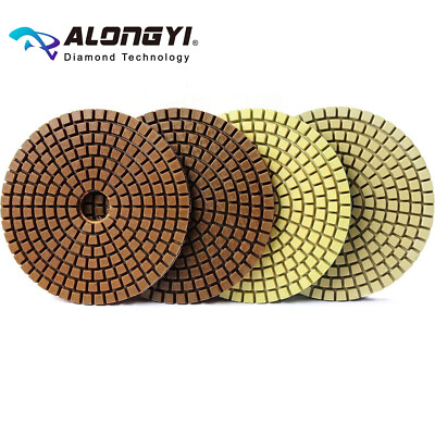 4-inch colored diamond polishing pads for quartz, granite and marble polishing