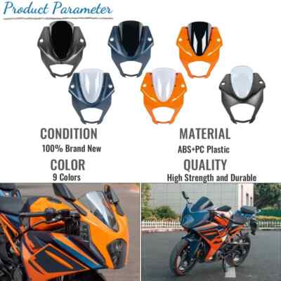 Motorcycle Windscreen Windshield Wind For KTM RC125/RC200/RC390 2022-2023