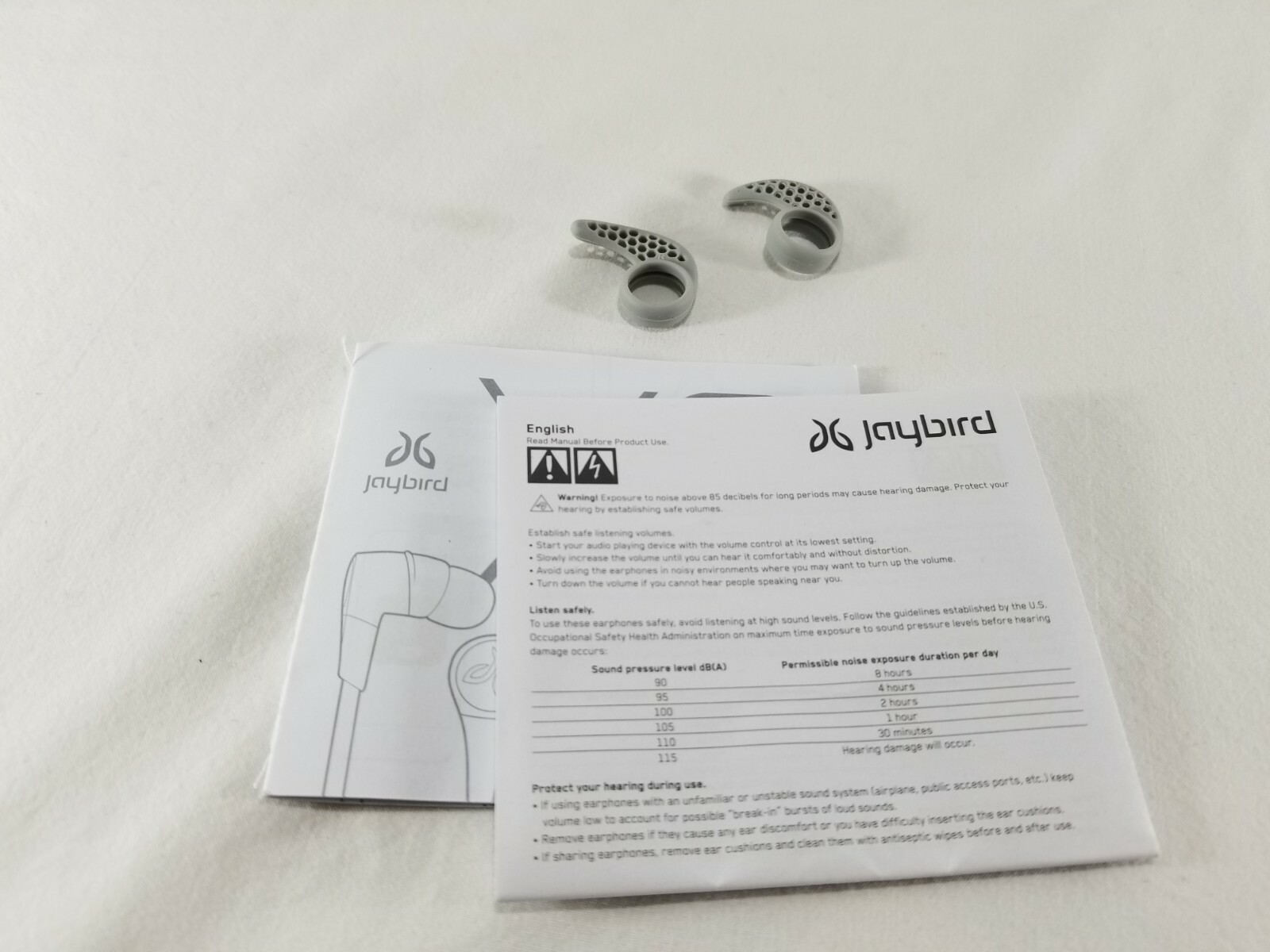 READ CONDITION Jaybird X3 Sport Blackout Wireless Bluetooth Headphones Earbuds