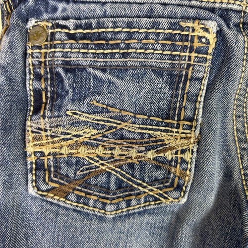 Wrangler 20X Jeans Boys 5 Slim Distressed Straight Leg Denim Blue Jeans - Picture 10 of 13