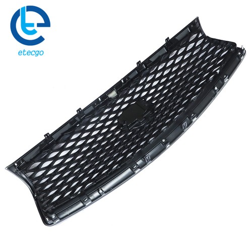 Gloss Front Mesh Bumper Hood Grille Fit For 2014-2017 Infiniti Q50 Sedan Black - Picture 9 of 14