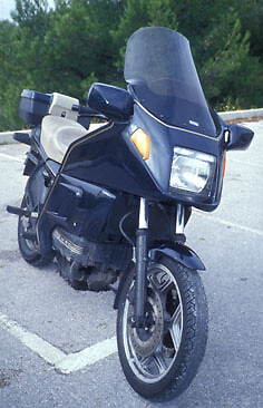 Pare-brise moto Ermax BMW K75 RT K100 LT : bulle haute protection 64 cm gris clair 83/93