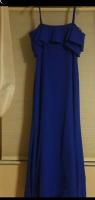 Evening Gown- Tahari elegant long midnight blue dress (almost purple)