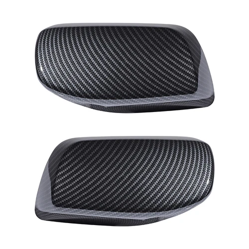 2X Carbon Fiber Side Mirror Cover Caps for BMW E60 E61 E63 E64 5 6 Series 03-07