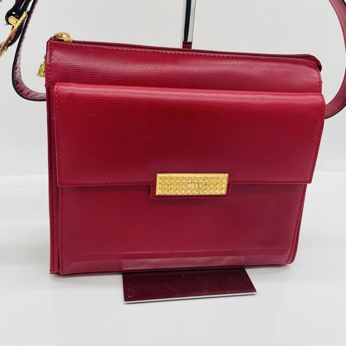 Christian Dior Shoulder Bag Purse CD Red Authentic - Picture 16 of 24