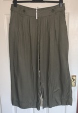 ASOS Curve Drape Utility Culotte in Khaki UK 18 L22 W34 - NWT 