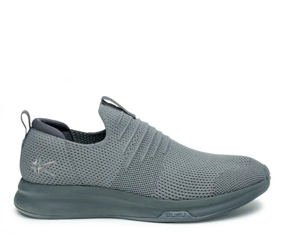 Kuru Atom Zapatos Deportivos para Caminar Sin Cordones Para Hombres Talla 11 Gris Plomo NUEVO