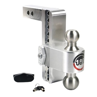 Weigh Safe 180 Turnover 8'' Drop Dual Tow Ball Hitch with 2'' Shaft LTB8-2