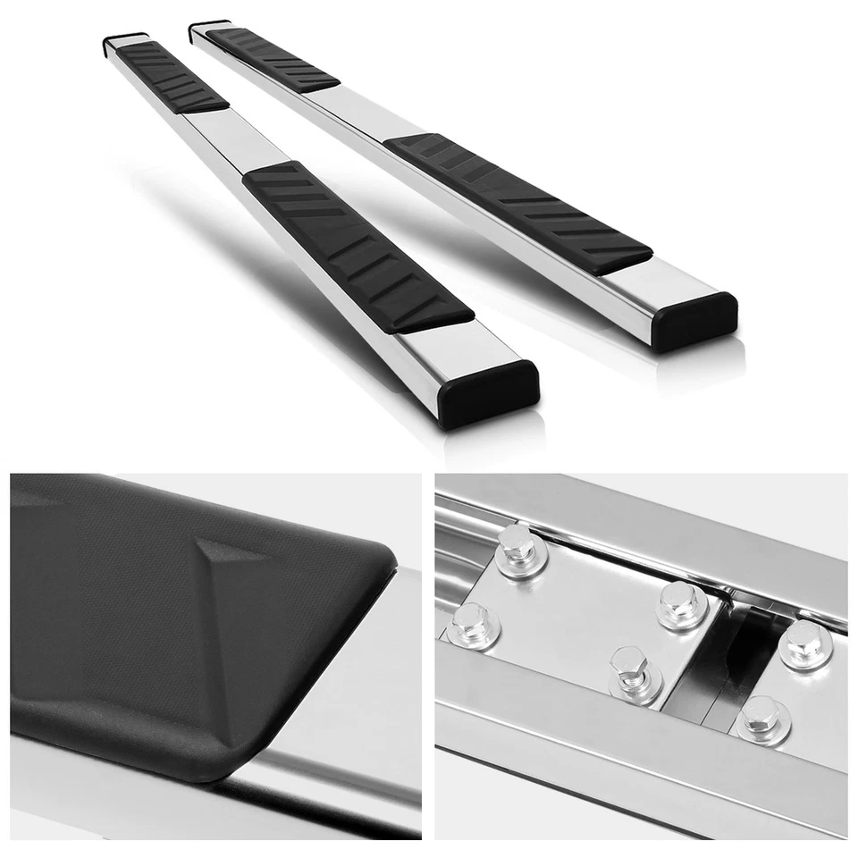 Barra de estribo lateral de acero inoxidable de 5" para 09-24 Ram 1500 cabina extendida Foto 2 de 4