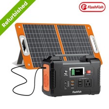 Flashfish 200W 151Wh Portable Power Station w/wo 60W 18V Solar Panel Refurbished