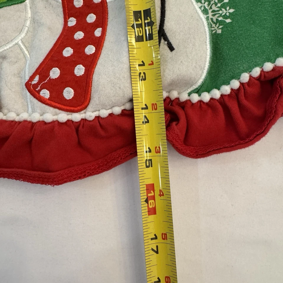 EDICIONES RARAS Niñas Navidad Muñecos de Nieve Manga Larga Verde/Rojo Conjunto Talla 5 Foto 4 de 4