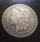 1884 Morgan Silver Dollar $1 90% Silver Philadelphia Business Strike KM#110