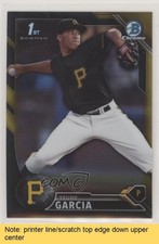 2016 Bowman Chrome Prospects Black & Gold Refractor Yeudy Garcia READ 00em