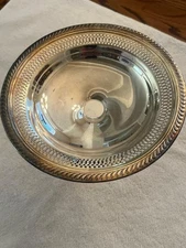 Vintage 7.75" F.B. Rogers Silver Co. Silver-Plated Compote Round Pedestal Dish!