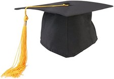 Tinksky Unisex Adult Graduation Cap With Tassel Adjustable Black Yell