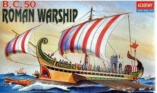 KIT MODELLINO BARCA NAVE STATICO ACADEMY ROMAN WAR SHIP MODELLISMO SCALA 1:72