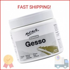Mont Marte Premium Gesso Universal Primer 16.9oz 500ml , Suitable for Acrylic P