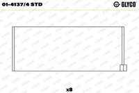 Glyco 01-4137/4 Std Pleuellager FüR Aro Daf Renault Volvo