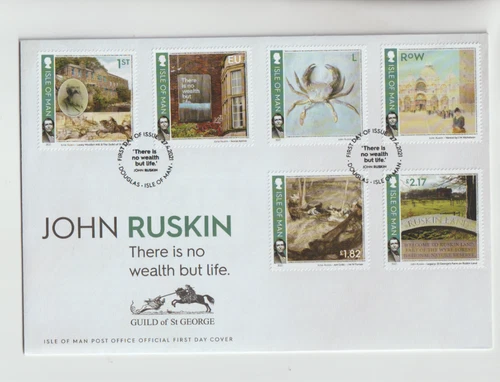 Isle of Man 2021 John Ruskin  FDC