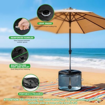75lb patio umbrella base Galtech Premium 75 lb. Cast Iron Umbrella Base