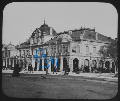 Foto SCHÖNES MUNICIPLE CASINO UM 1898 GWW Magisches Laternendia FRANKREICH Côte d'Azur