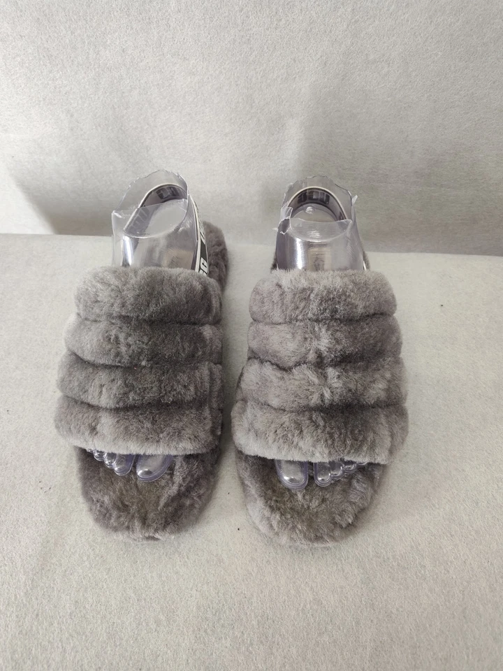 Zapatillas UGG Niñas 6 Taupe Esponjosas Punta Abierta Informales Calce Cómodo Zapatos Foto 3 de 4