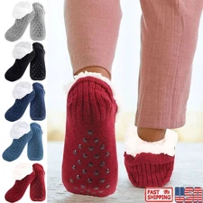 Women Slipper Socks with Gripper Winter Non Slip Thick Fuzzy Warm Socks Cozy USA