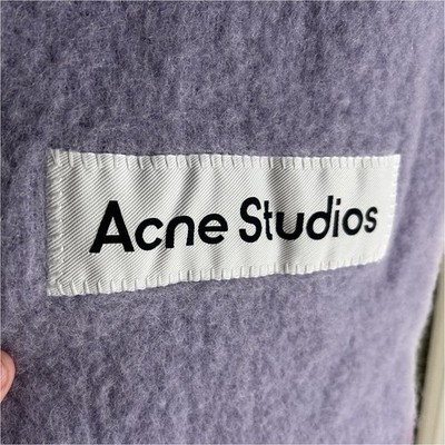 Acne Studios Scarf Purple Alpaca / Wool / Mohair Muffler Fringe
