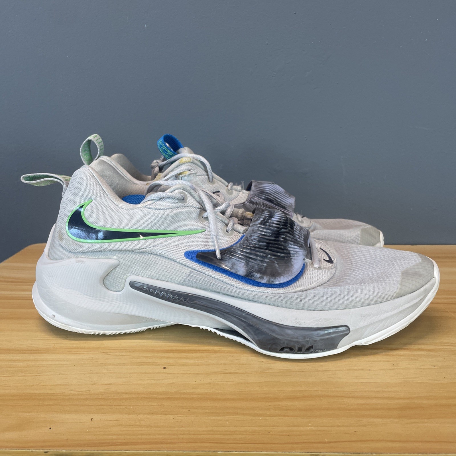 SAOLA Scarpe da basket Nike Zoom Freak 3 da uomo taglia 13 DA0694 004 grigio nebbia sneakers