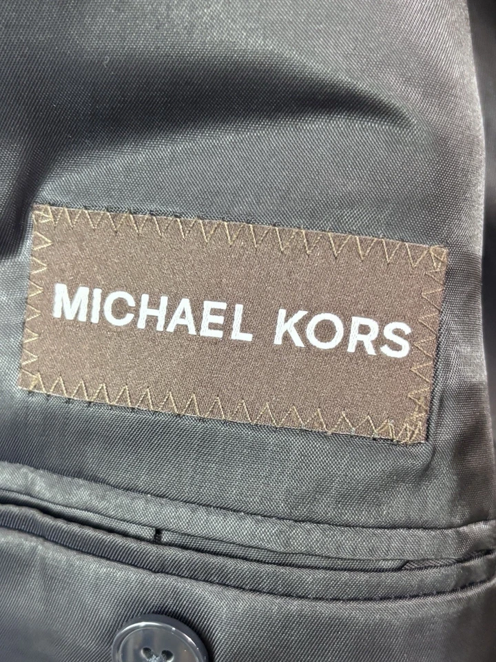 Michael Kors 20R XL Niños Azul Marino Blazer Chaqueta Traje Deportivo Abrigo Lana Dorado Botones Foto 4 de 4