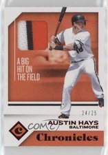2018 Panini Chronicles Swatches Red 24/25 Austin Hays #CS-AH 5m1
